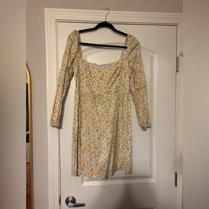 Reformation Floral Yellow Dress